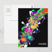Gemengde Media Kleuren 1 Briefkaart (Voorkant / Achterkant)