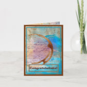 Gemengde Media Koffee Stain Junk Journal-felicitat Kaart (Voorkant)