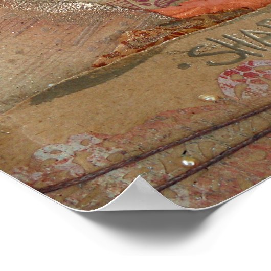 Gemengde Media Kunstliefde geeft Hope Share Print (Hoek)