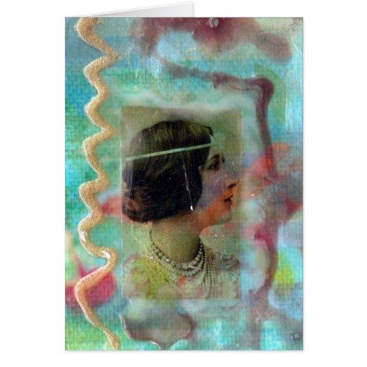 Gemengde Media Lady Collage in Pastel Shades (Voorkant)