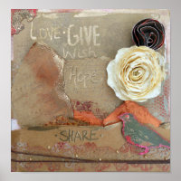 Gemengde Media Love Art Print