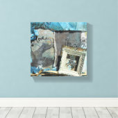 Gemengde Media Love Blauwgroen Art Canvas Afdruk (Insitu (Houten vloer))