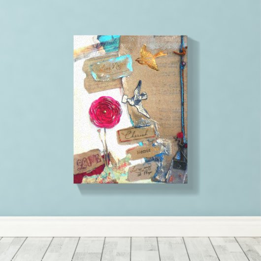 Gemengde Media Love Notes Art Canvas Afdruk (Insitu (Houten vloer))