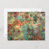 Gemengde media met handbeschilderd ontwerp briefkaart (Voorkant / Achterkant)