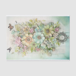 Gemengde media met vlinders tissuepapier