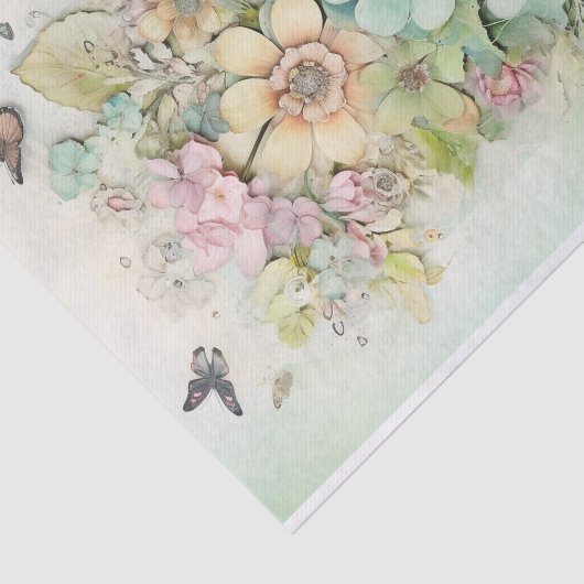 Gemengde media met vlinders tissuepapier (Detail)