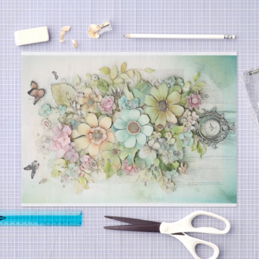 Gemengde media met vlinders tissuepapier (Craft)