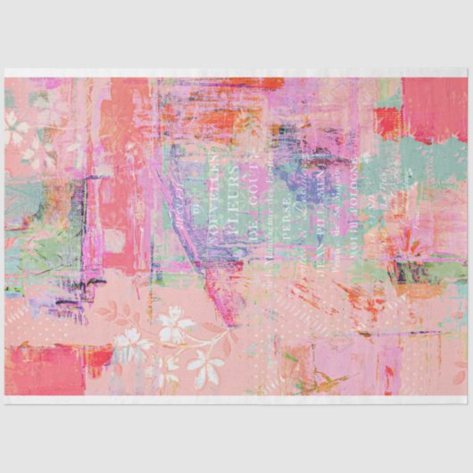 Gemengde Media Pastel Grunge Decoupage Tissuepapier (Voorkant)