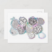 Gemengde media, pastelkleuren en zwart-wit briefkaart (Voorkant / Achterkant)