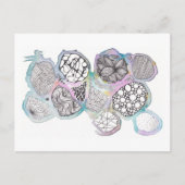 Gemengde media, pastelkleuren en zwart-wit briefkaart (Voorkant)