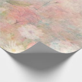 Gemengde Media Retro Roze Bloemen Wit Rustiek Cadeaupapier (Hoek)