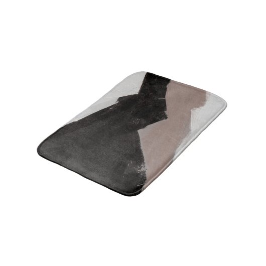 Gemengde media schilderen, minimalistisch abstract badmat (Gekanteld)