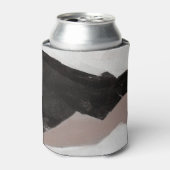 Gemengde media schilderen, minimalistisch abstract blikjeskoeler (Blikje Voorkant)