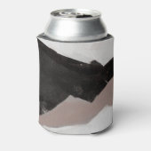 Gemengde media schilderen, minimalistisch abstract blikjeskoeler (Blikje Achterkant)