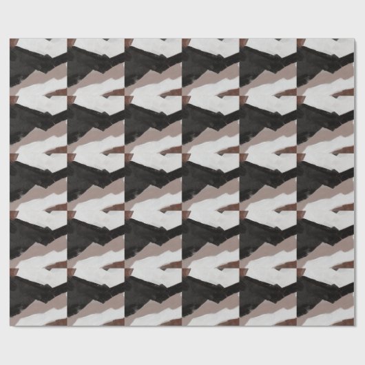 Gemengde media schilderen, minimalistisch abstract cadeaupapier (Vlak)