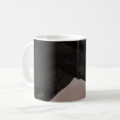 Gemengde media schilderen, minimalistisch abstract koffiemok (Voorkant links)