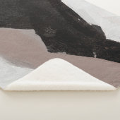 Gemengde media schilderen, minimalistisch abstract sherpa deken (3/4)