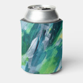 Gemengde media schilderij artistiek ontwerp blikjeskoeler (Blikje Achterkant)