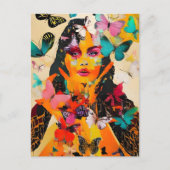 Gemengde media voor vrouwen en vlinders briefkaart (Voorkant)