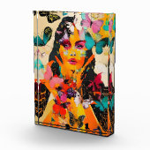 Gemengde media voor vrouwen en vlinders fotoblokken (Rechts)