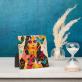 Gemengde media voor vrouwen en vlinders fotoplaat (Insitu)