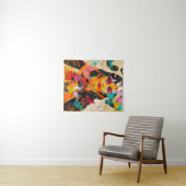 Gemengde media voor vrouwen en vlinders wandkleed (In Situ (horizontaal))