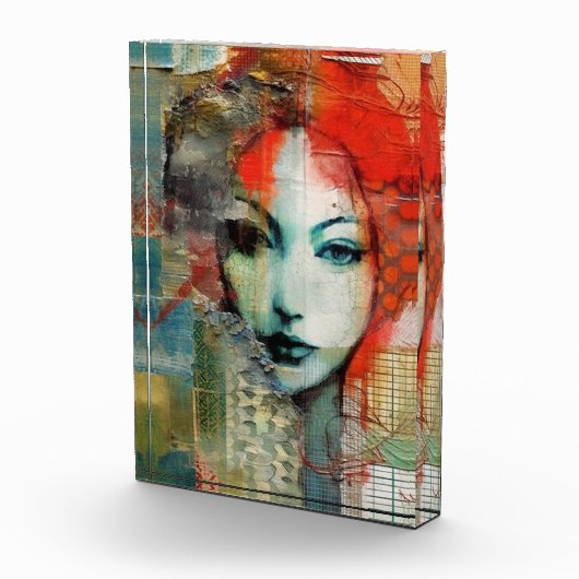 Gemengde Media Vrouw Collage Fotoblokken (Rechts)