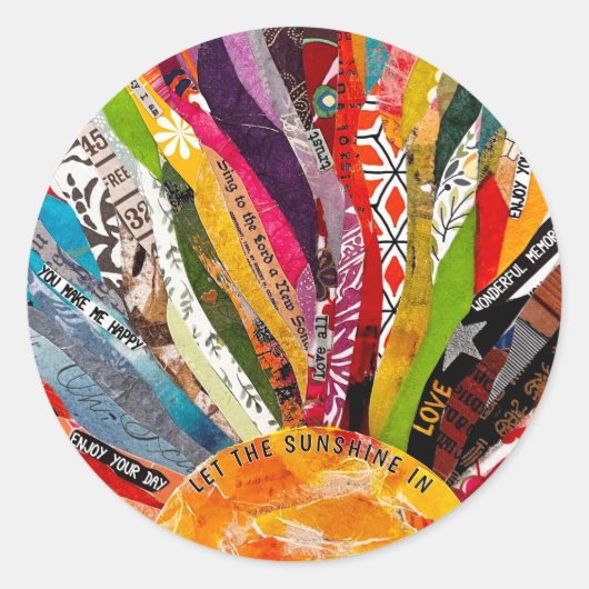 Gemengde Media Zon  Ronde Sticker (Voorkant)