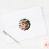 gemengde metaalrace om taart ronde sticker (Envelop)