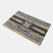 Gemengde Metalen Monogram Dorm Sweet Dorm College Deurmat (Schuin)