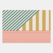 Gemengde moderne strepen kerstvakantie inpakpapier vel (Voorkant 3)