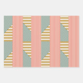 Gemengde moderne strepen kerstvakantie inpakpapier vel (Voorkant)