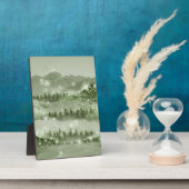 Gemengde montagebergte in het landschapsmeer fotoplaat (Zijkant)