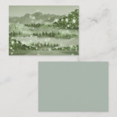 Gemengde montagebergte in het landschapsmeer notitiekaartje (Voorkant / Achterkant)