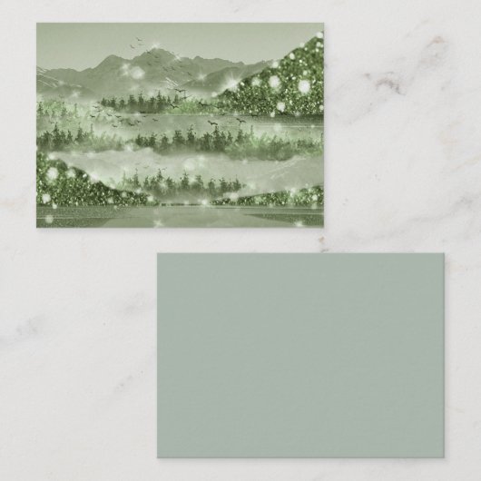 Gemengde montagebergte in het landschapsmeer notitiekaartje (Voorkant / Achterkant)