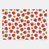 Gemengde Moppige Zomer Aardbeien Inpakpapier Vel (Voorkant 3)