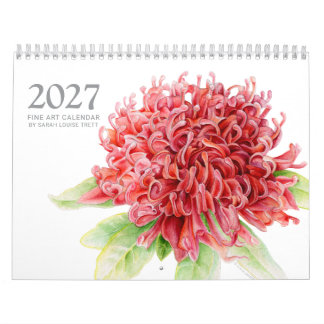 Gemengde natuur- en bloemenkunstkalender kalender