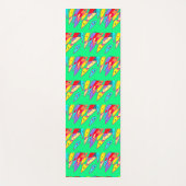 Gemengde ontwerp groene en rode yogamat (Voorkant)