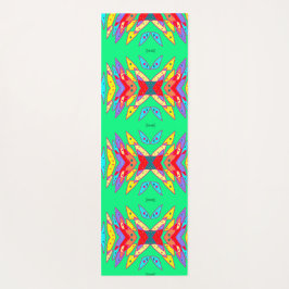 Gemengde ontwerp groene en rode yogamat