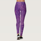Gemengde paarse gemarmerde leggings (Achterkant)