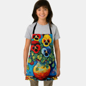 Gemengde Pansies in vaas Schort (Insitu)