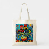 Gemengde Pansies in vaas Tote Bag (Achterkant)