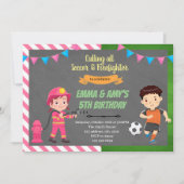 Gemengde partij Uitnodiging Voetbal (Voorkant)