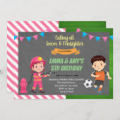 Gemengde partij Uitnodiging Voetbal (Voorkant / Achterkant)