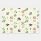 Gemengde Pastel Zomerbloemen Inpakpapier Vel (Voorkant 3)