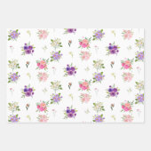 Gemengde Pastel Zomerbloemen Inpakpapier Vel (Voorkant 2)