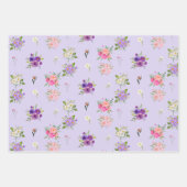 Gemengde Pastel Zomerbloemen Inpakpapier Vel (Voorkant)