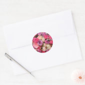 Gemengde pastelrozen door therosegarden ronde sticker (Envelop)