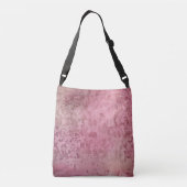 Gemengde patroon roze bloemen crossbody tas (Achterkant)