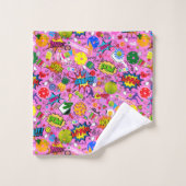 😍 gemengde pickleball roze bad handdoek (Wasdoekje)